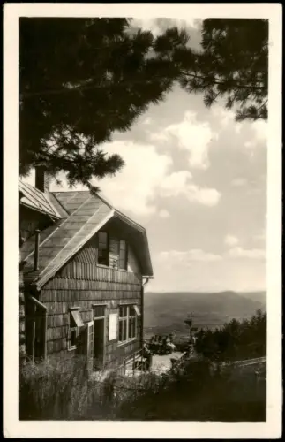 Frankstadt unter dem Radhoscht Frenštát pod Radhoštěm  Hütte am Jawornik  1949