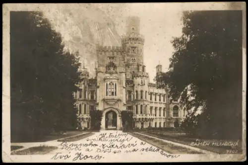 Postcard Frauenberg Hluboká nad Vltavou Schloss Hluboká 1925