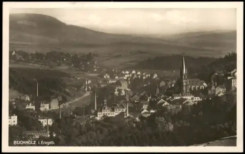 Ansichtskarte Annaberg-Buchholz Buchholz mit Fabriken 1928