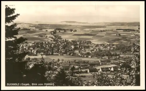 Annaberg-Buchholz BUCHHOLZ im Erzgebirghe Blick vom Pöhlberg. 1928
