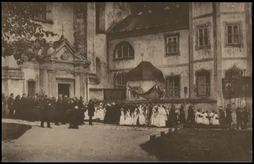 Panschwitz-Kuckau Pančicy-Kukow Klosterkirche St. Marienstern Prozession 1912