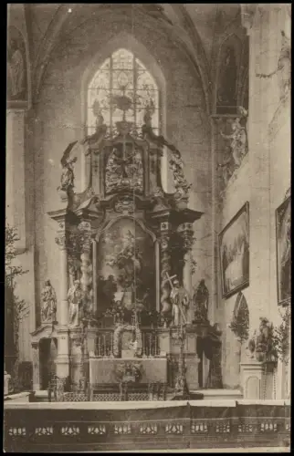 Panschwitz-Kuckau   Kloster St. MariensternHochaltar in der Stiftskirche 1912