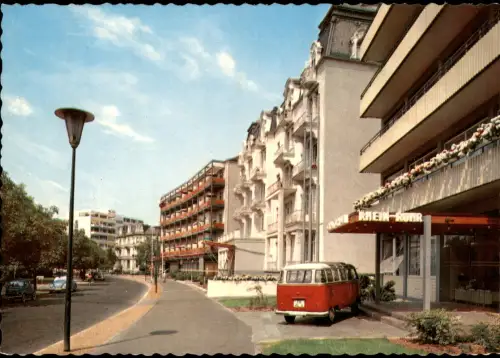 Bad Nauheim Autos VW Käfer und Bulli im Kurviertel Ludwigstraße 1965
