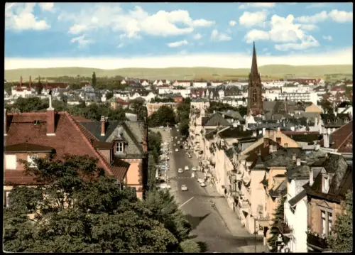 Bad Nauheim Teilansicht Straßenzug aus der Vogelschau-Perspektive 1960