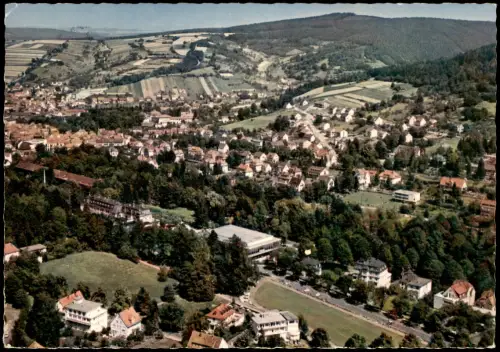 Ansichtskarte Bad Orb Luftbild Teilansicht mit Kurviertel Luftaufnahme 1965