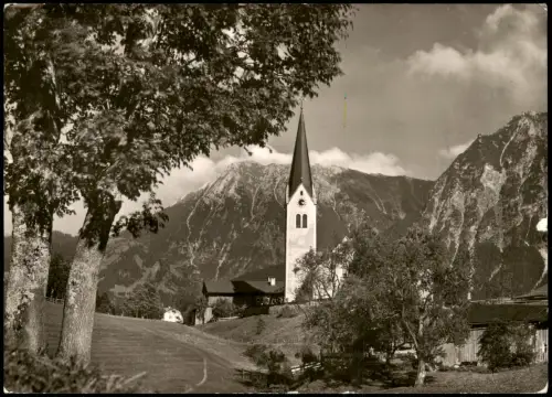Tiefenbach-Oberstdorf (Allgäu) Umlandansicht mit Entschenkopf u. Rubihorn 1959