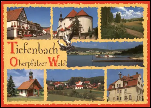 Tiefenbach (Oberpfalz) Mehrbildkarte des Ortes im Oberpfälzer Wald 1995