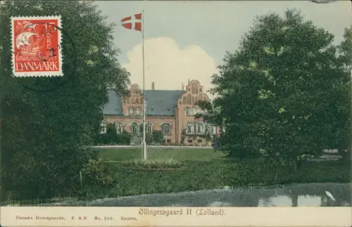 Postcard Øllingesøgaard Lolland Schloß 1913