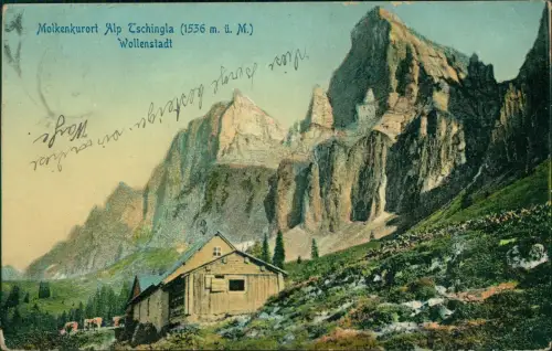 Ansichtskarte Walenstadt Wallenstadt Molken-Kurort Tschingla 1912