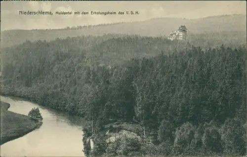 Niederschlema-Bad Schlema Muldental mit dem Erholungsheim des V. D. H. 1918