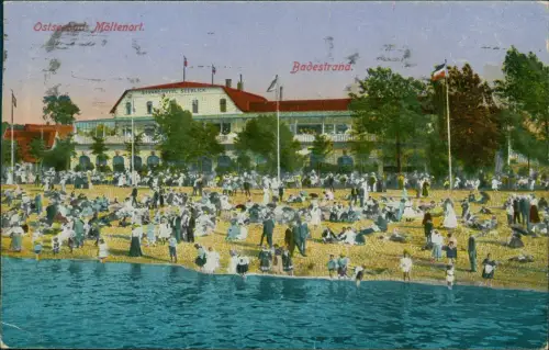 Ansichtskarte Möltenort-Heikendorf Badestrand und Strandhotel Seeblick 1913