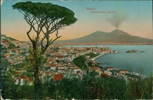 Cartolina Neapel Napoli Panorama dal Vomero - Vesuv 1913