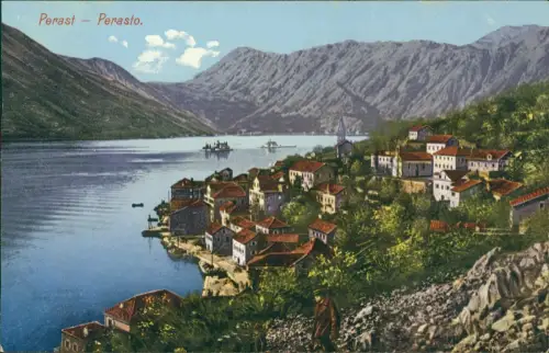 Postcard Perast Пераст | Perasto Ortspartie 1913