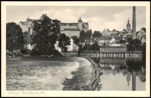 Ansichtskarte Colditz Schloss Stadt Wehr 1928