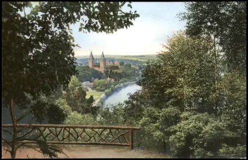 Ansichtskarte Rochlitz Blick vom Aussichtspunkt auf die Stadt 1928