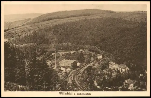 Zschopau Wilischtal i. Zschopautale Bahnstrecke Fabrikanlage 1928