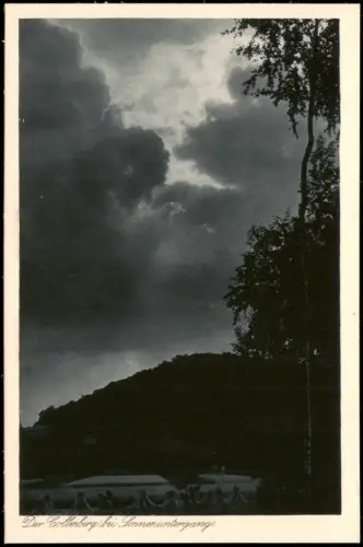 Ansichtskarte Collm-Wermsdorf Collmberg bei Sonnenuntergang Stimmungsbild 1928
