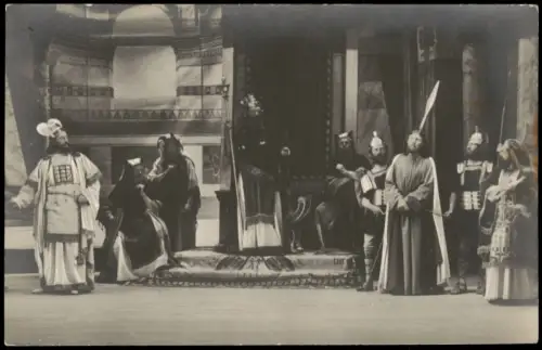 Ansichtskarte Oberammergau Christus vor Herodes Passionsspiele 1900