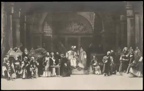 Ansichtskarte Oberammergau Judas vor dem hohen Rat Passionsspiele 1900
