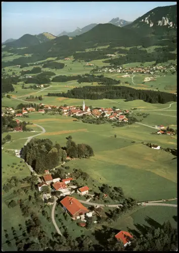 Törwang-Samerberg Panorama-Ansicht, Luftaufnahme einzelner Umgebungs-Häuser 1980