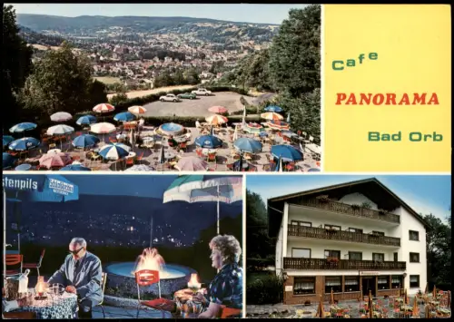 Ansichtskarte Bad Orb Mehrbildkarte Hotel-Pension-Café Panorama 1975