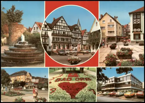 Ansichtskarte Bad Orb Mehrbildkarte mit div. Ortsansichten 1980