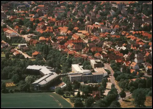 Bad Nenndorf Klinik Niedersachsen vom Flugzeug aus, Luftaufnahme 1990