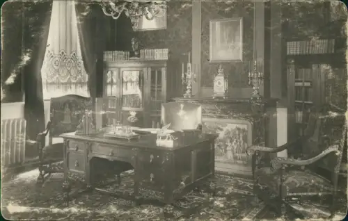 Postkaart Brüssel Bruxelles Herrenzimmer. Ch. Hildebrand. 1928
