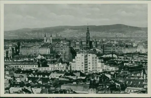 Ansichtskarte Wien Blick vom Stefansturm 1932