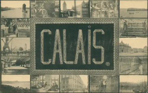 CPA Calais MB: Hafen Straße Fabriken mit Innenansichten 1912