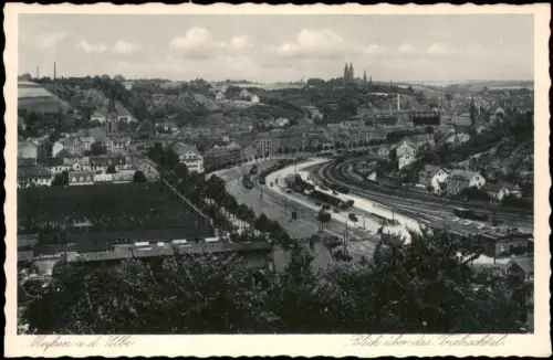 Ansichtskarte Meißen Blick über das Triebischtal 1000 Jahre 1929