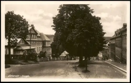 Ansichtskarte Jöhstadt (Erzgebirge) Straßenpartie 1928