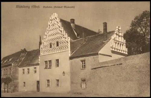 Ansichtskarte Mühlberg/Elbe Miłota Probstei (Heimatmuseum) 1928