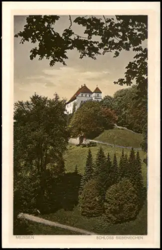 Ansichtskarte Meißen Schloß Siebeneichen 1928