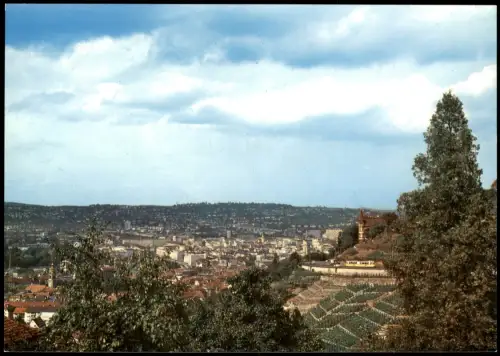 Ansichtskarte Stuttgart Panorama-Ansicht Blick Neue Weinsteige 1970