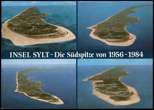 Insel Sylt Luftaufnahmen Hörnumer Südspitze im Wandel der Zeit 1956-1984 1984