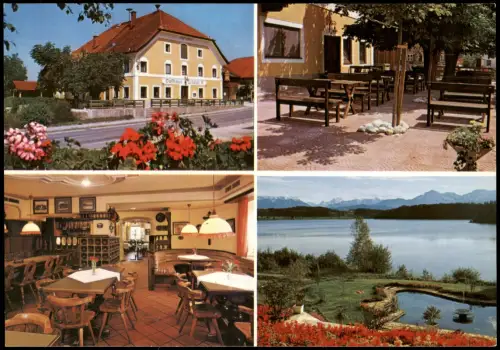 Ansichtskarte Saaldorf-Surheim Gasthof Lederer (Mehrbildkarte) 1989