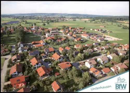 Ansichtskarte Unterhausen Luftbild Luftaufnahme Totale v. Flugzeug aus 2014