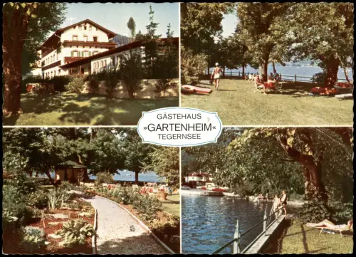 Tegernsee (Stadt) Mehrbildkarte GÄSTEHAUS GARTENHEIM Garni 1970
