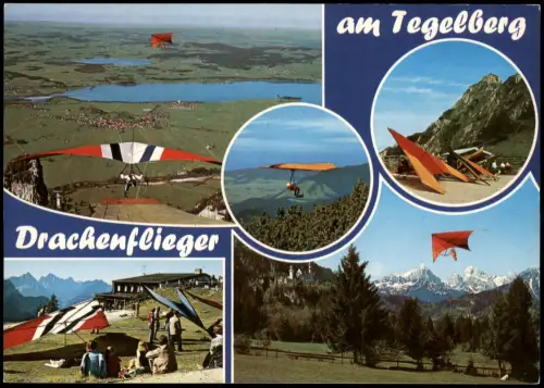 Ansichtskarte  Sport Flug- und Drachensport: Drachenflieger am Tegelberg 1980