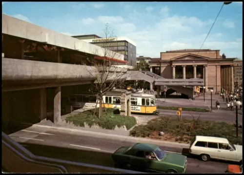 Stuttgart Autos, Tram Straßenbahn, Am kleinen Schloßplatz 1970