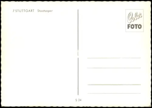 Ansichtskarte Stuttgart Staatsoper 1975