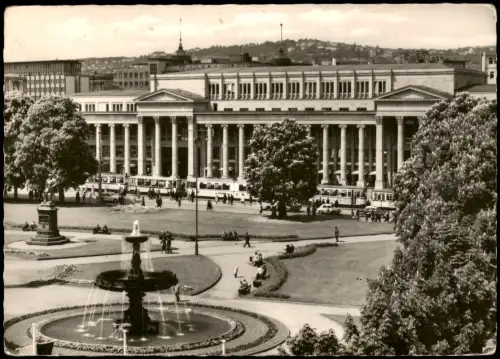 Ansichtskarte Stuttgart Schloßplatz mit Königsbau, Tram Straßenbahn 1962