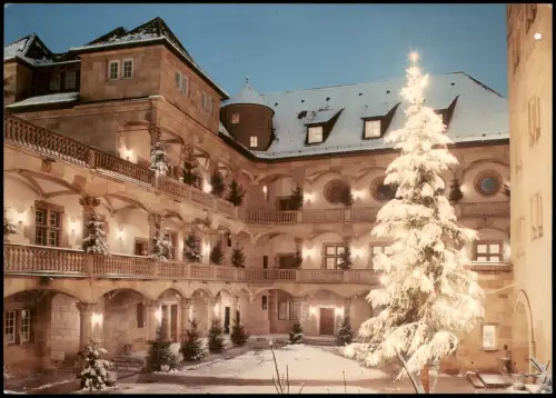 Ansichtskarte Stuttgart Altes Schloss zur Weihnachtszeit 1980