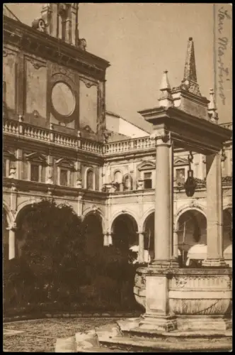 Neapel Napoli Kreuzgang der Certosa di San Martino mit Brunnen 1910
