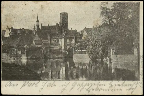 Menen (Belgien) Menin Meenen Stadtpanorama von Menen (Meenen) an der Leie 1914