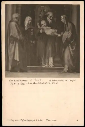Die Darstellung im Tempel (Fra Bartolommeo) Kais. Gemälde-Gallerie Wien 1902