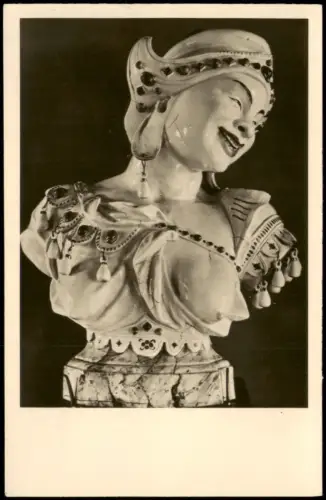 Ansichtskarte  Idealbüste einer Chinesin (Meißner Porzellan) 1956