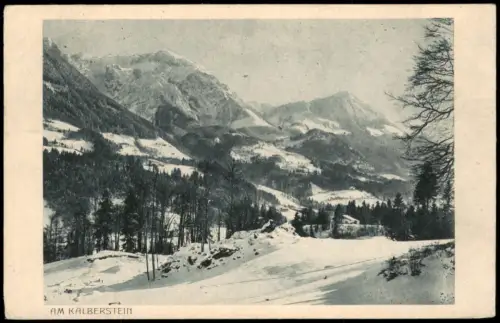 Ansichtskarte Berchtesgaden Winter am Kälberstein 1899