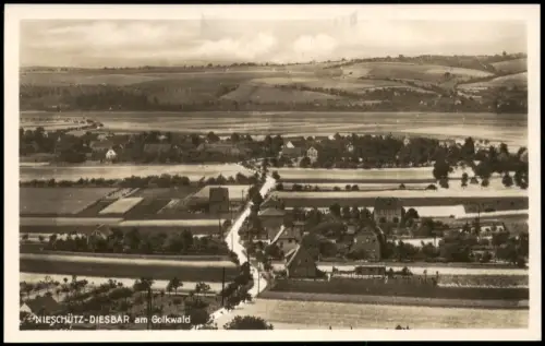 Diesbar (Elbe)-Nünchritz (Elbe) Nieschütz Fernblick - Golkwald 1928